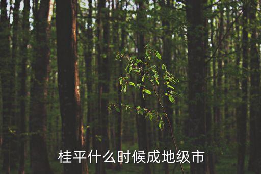  桂平什么時候成地級市