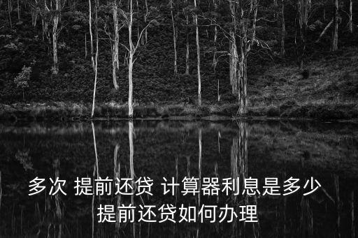 等額本金提前還款計(jì)算器,銀行貸款還款計(jì)算器