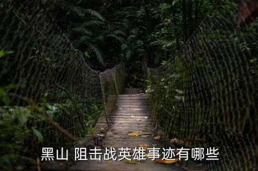  黑山 阻擊戰(zhàn)英雄事跡有哪些