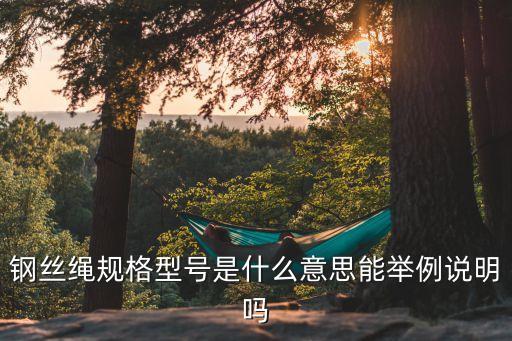 鋼絲繩規(guī)格型號是什么意思能舉例說明嗎
