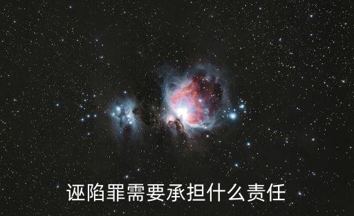 誣陷罪需要承擔什么責任