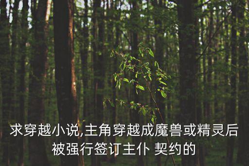 求穿越小說(shuō),主角穿越成魔獸或精靈后被強(qiáng)行簽訂主仆 契約的