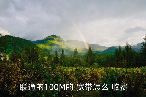  聯(lián)通的100M的 寬帶怎么 收費(fèi)