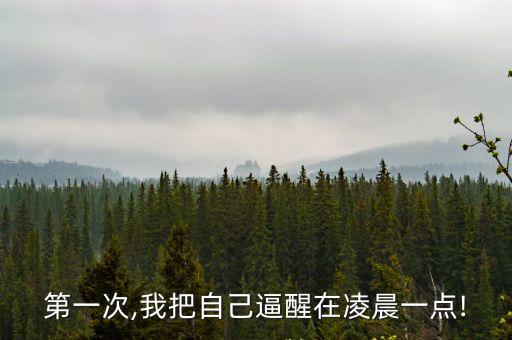 第一次,我把自己逼醒在凌晨一點(diǎn)!