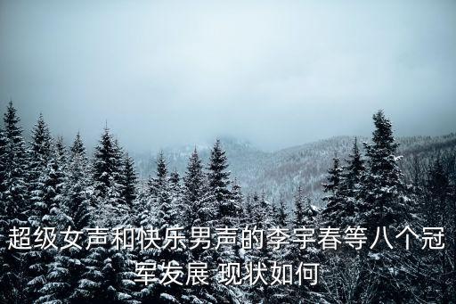 超級女聲和快樂男聲的李宇春等八個冠軍發(fā)展 現(xiàn)狀如何