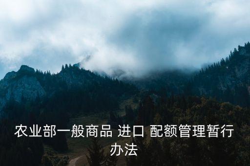 進(jìn)口配額