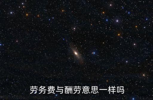  勞務(wù)費(fèi)與酬勞意思一樣嗎