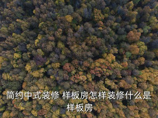 簡約中式裝修 樣板房怎樣裝修什么是 樣板房