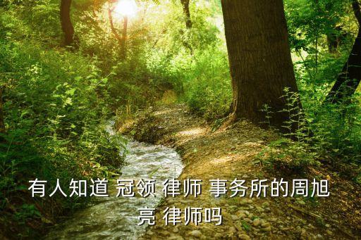 有人知道 冠領 律師 事務所的周旭亮 律師嗎