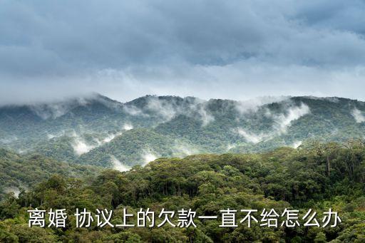  離婚 協(xié)議上的欠款一直不給怎么辦