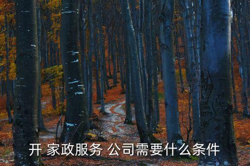 開 家政服務(wù) 公司需要什么條件
