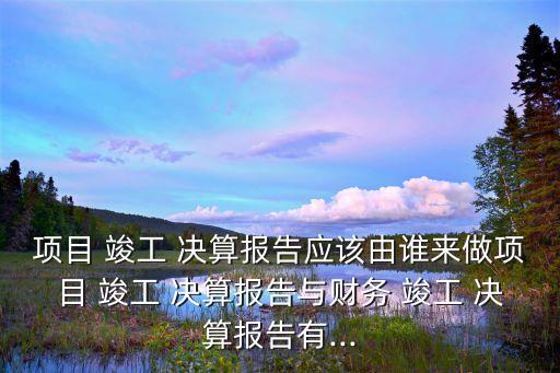 項目 竣工 決算報告應(yīng)該由誰來做項目 竣工 決算報告與財務(wù) 竣工 決算報告有...