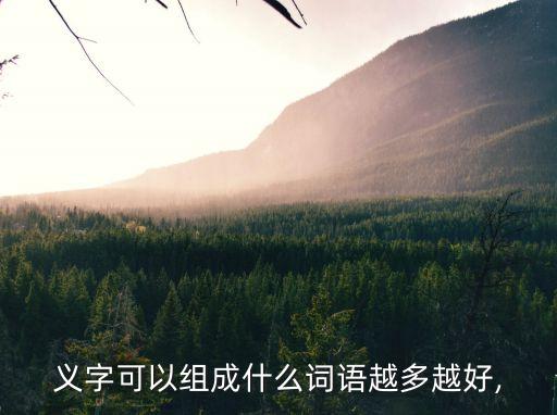 義字可以組成什么詞語(yǔ)越多越好,