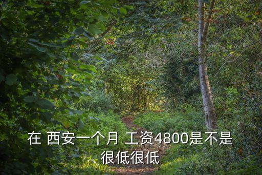 在 西安一個月 工資4800是不是很低很低
