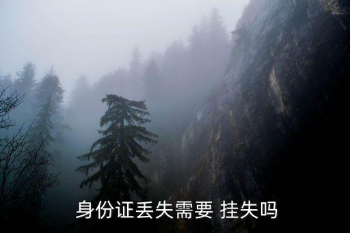 身份證丟了需要掛失嗎,未滿十八歲身份證丟了需要掛失嗎