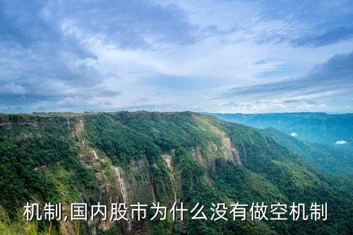 機制,國內股市為什么沒有做空機制