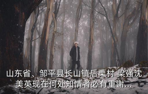 山東省、鄒平縣長山鎮(zhèn)后栗村 梁強(qiáng)沈美英現(xiàn)在何處知情者必有重謝...