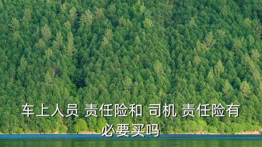 車上人員 責(zé)任險和 司機 責(zé)任險有必要買嗎