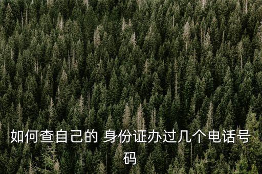 身份證查詢手機(jī)號(hào),怎么通過(guò)身份證查詢手機(jī)號(hào)