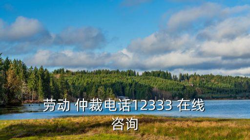  勞動(dòng) 仲裁電話12333 在線 咨詢
