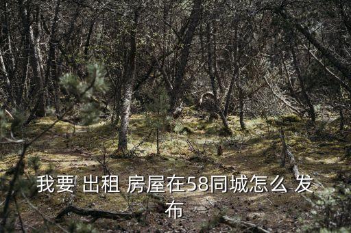 房屋出租怎么發(fā)布信息,個(gè)人房屋出租怎么發(fā)布信息