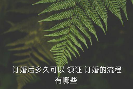  訂婚后多久可以 領(lǐng)證 訂婚的流程有哪些