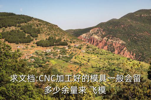 求文檔:CNC加工好的模具一般會(huì)留多少余量來(lái) 飛模