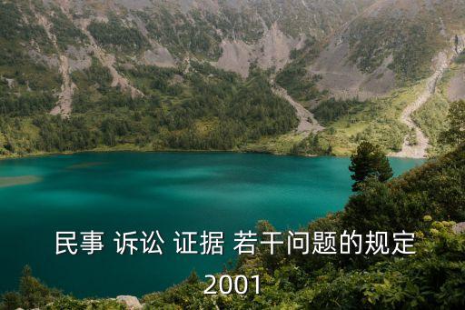  民事 訴訟 證據(jù) 若干問(wèn)題的規(guī)定2001