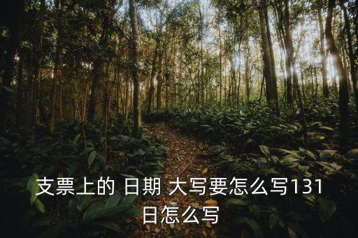 支票上的 日期 大寫(xiě)要怎么寫(xiě)131日怎么寫(xiě)