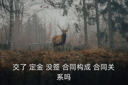 沒簽合同交定金生效嗎,租房沒簽合同交微信收定金生效嗎