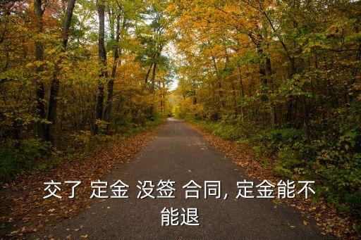 沒簽合同 定金可以退嗎,交了定金租房子沒簽合同定金可以退嗎