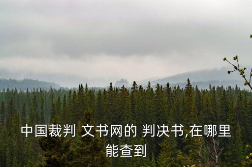 判決文書網(wǎng),中國裁判文書網(wǎng)