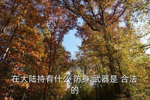 中國合法防身武器