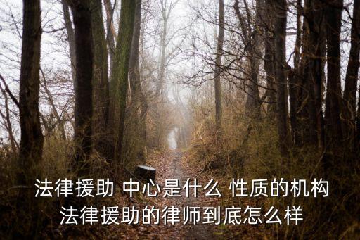  法律援助 中心是什么 性質(zhì)的機(jī)構(gòu) 法律援助的律師到底怎么樣