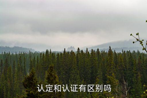  認(rèn)定和認(rèn)證有區(qū)別嗎