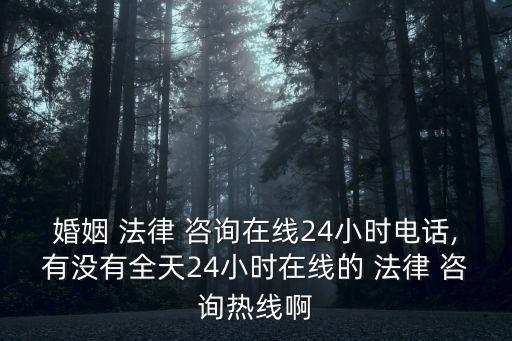 婚姻 法律 咨詢在線24小時電話,有沒有全天24小時在線的 法律 咨詢熱線啊