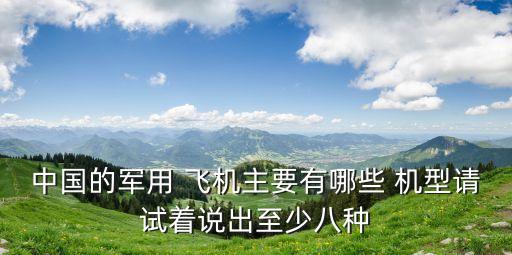中國的軍用 飛機主要有哪些 機型請試著說出至少八種