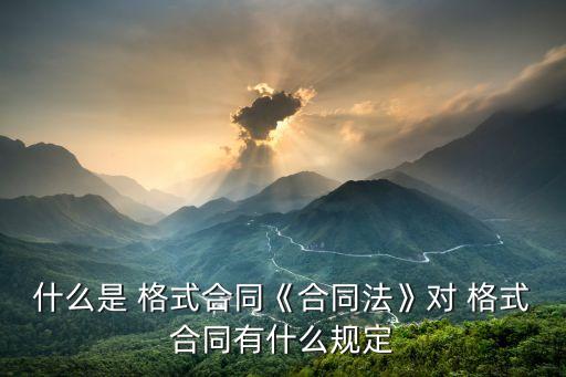 格式條款法律規(guī)定,民法典格式條款無(wú)效的情形