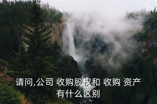 請問,公司 收購股權(quán)和 收購 資產(chǎn)有什么區(qū)別