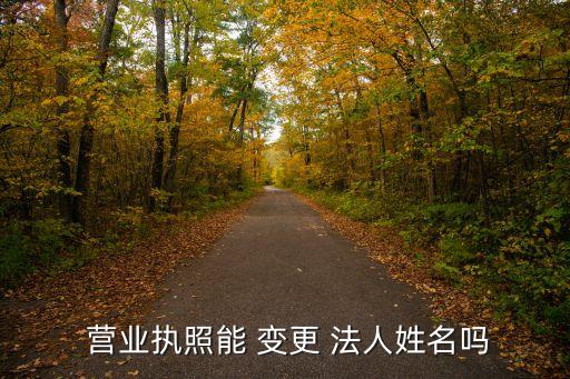  營業(yè)執(zhí)照能 變更 法人姓名嗎