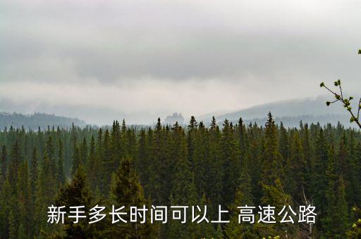  新手多長時(shí)間可以上 高速公路