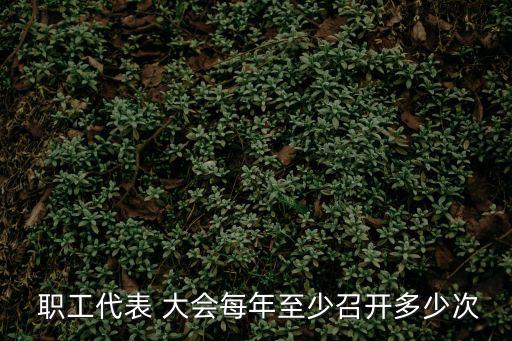  職工代表 大會每年至少召開多少次