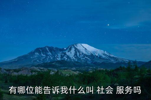 社會服務(wù)