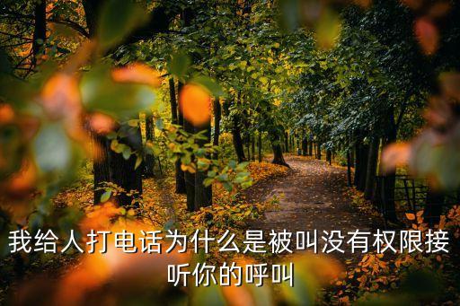 您無權(quán)撥打該號(hào)碼,電話回?fù)苷f您無權(quán)撥打該號(hào)碼