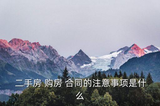 二手房購房合同