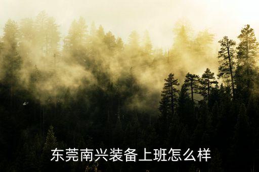  東莞南興裝備上班怎么樣