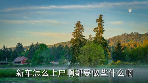  新車怎么上戶啊都要做些什么啊
