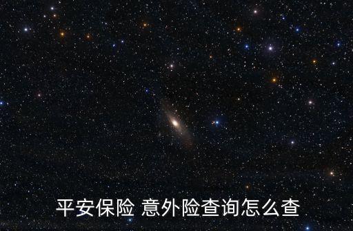  平安保險(xiǎn) 意外險(xiǎn)查詢怎么查
