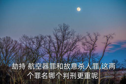  劫持 航空器罪和故意殺人罪,這兩個罪名哪個判刑更重呢
