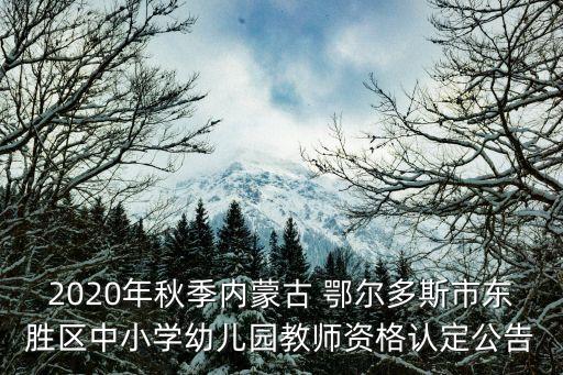 2020年秋季內(nèi)蒙古 鄂爾多斯市東勝區(qū)中小學(xué)幼兒園教師資格認(rèn)定公告